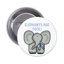 Bouton d'ÉLÉPHANTS Pin's Avec Agrafe