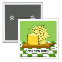 Bouton drôle de bande dessinée de fromage suisse pin's avec agrafe