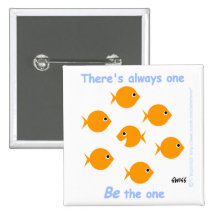 Bouton inspiré mignon de poisson rouge badges avec agrafe