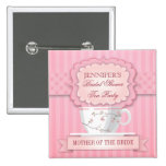 Bouton nuptiale de douche de thé rose boutons publicitaires