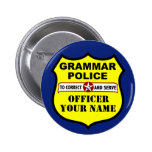 Bouton personnalisable de police de grammaire badges