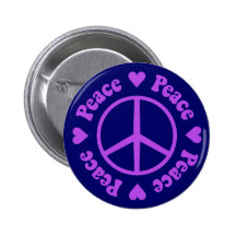 Bouton pourpre de paix et d'amour pin's avec agrafe