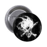 Bouton punk de crâne badge