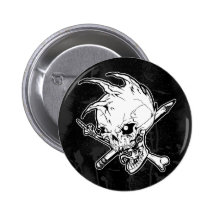 Bouton punk de crâne badge