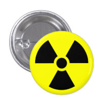 Bouton radioactif badge avec épingle