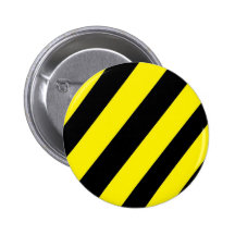 Bouton rayé noir et jaune badges avec agrafe