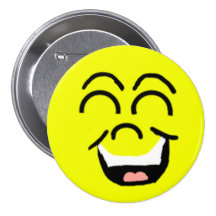 Bouton riant de smiley de visage badge