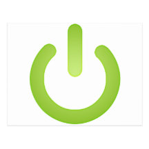 Bouton simple de puissance carte postale