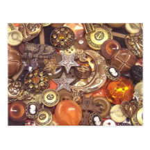 Boutons ambres célestes cartes postales