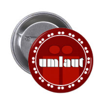 Boutons de Rondell de tréma - rouge de brique Badges Avec Agrafe