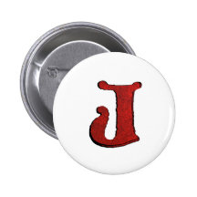 Boutons rouges d'initiale de police de vampire de  badges avec agrafe