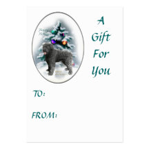 Bouvier des Flandres Christmas Gift Name Tags Business Card Template