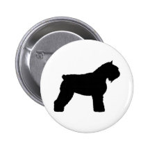 Bouvier des Flandres Dog (in black) Buttons