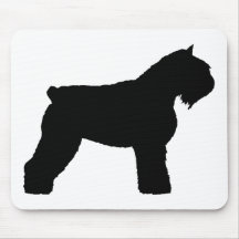 Bouvier des Flandres Dog (in black) Mouse Pad