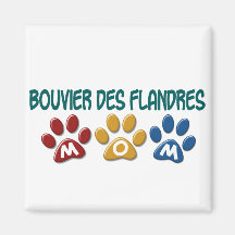 BOUVIER DES FLANDRES MOM Paw Print 1 Refrigerator Magnet