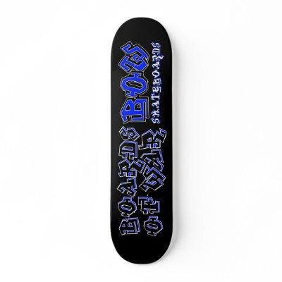 BOW Blue Graffiti Deck Skate Deck by BoardsOfWar