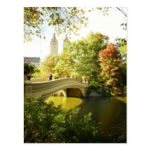 Bow Bridge, Central Park, Late Summer, NYC Postcards