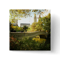 Bow Bridge in Autumn, Central Park, New York City Pins