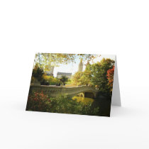 Bow Bridge in Autumn, Central Park, New York City Greeting Card