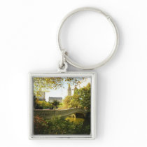 Bow Bridge in Autumn, Central Park, New York City Keychain