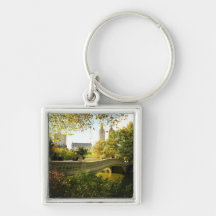 Bow Bridge in Autumn, Central Park, New York City Keychain