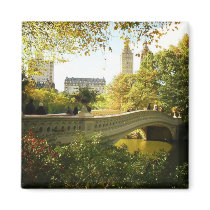 Bow Bridge in Autumn, Central Park, New York City Refrigerator Magnets