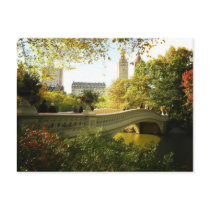 Bow Bridge in Autumn, Central Park, New York City Postcard