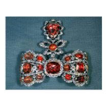 Bow brooch set with brilliant postcards
