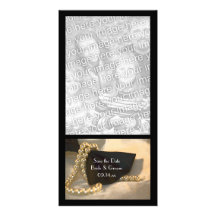 Bow Tie and Pearl Wedding Save the Date Photo Card