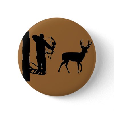 Bowhunter in Treestand Shooting Deer by OutDoorWorld