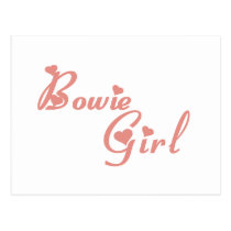 Bowie Girl tee shirts postcards