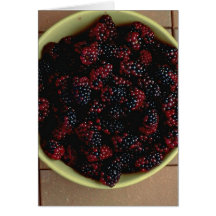 Bowl full of Blackberries Card