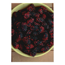 Bowl full of Blackberries Custom Announcements