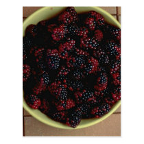 Bowl full of Blackberries postcards
