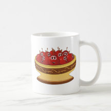 Bowl full of Cherries Cartoon Mugs