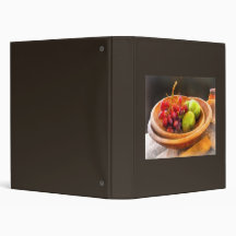 Bowl of Red Grapes and Pears 3 Ring Binder