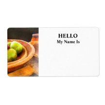 Bowl of Red Grapes and Pears Personalized Shipping Label
