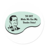 Bowler Voice Round Stickers