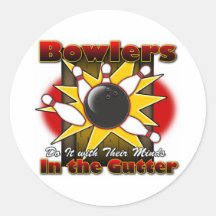 Bowlers Do It Round Sticker