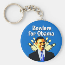 Bowlers for Obama Political Keychain
