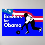 Bowlers for Obama Poster posters