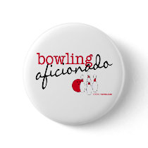 Bowling Aficionado Pinback Button