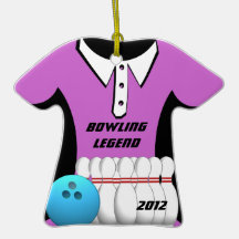 Bowling Award Jersey Ornaments