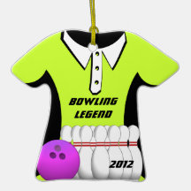 Bowling Award Jersey Ornaments