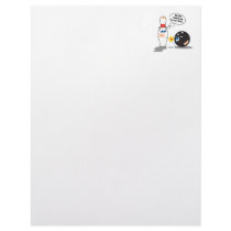 bowling ball and pin just wants me on my back custom letterhead