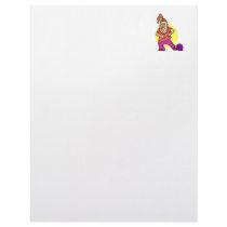 bowling ball crushing foot lady cartoon letterhead