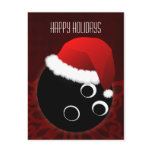 bowling ball Holiday greeting Post Cards