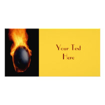 Bowling Ball On Fire Photo Card