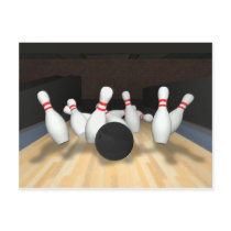 Bowling Ball & Pins: 3D Model: