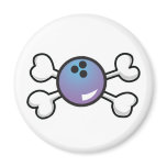 bowling ball Skull and Crossbones Magnets
